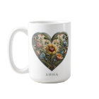 Personalized Norwegian Rosemaling Folk Art Heart M