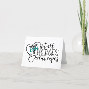 Personalized Not all Heroes Wear Capes LPN Letterpress Thank You Card