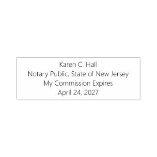 Personalized Notary Public Commission Expiration Self-inking Stamp