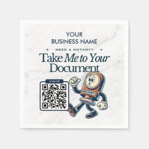 Personalized Notary Public Marketing with QR Code Napkins