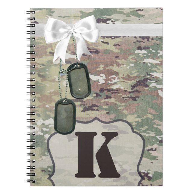 Personalized Note Book Army OCP Camo Uniform Camof (Front)