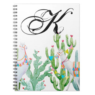 Personalized Note Book Boho Llama Bohemian Cacti D