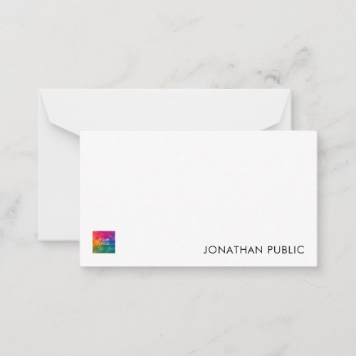 Personalized Note Cards Add Text Logo Here Simple