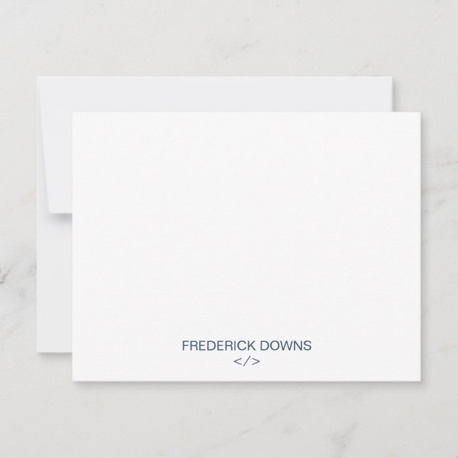 Personalized Note Cards for Developers Programmer (Front)