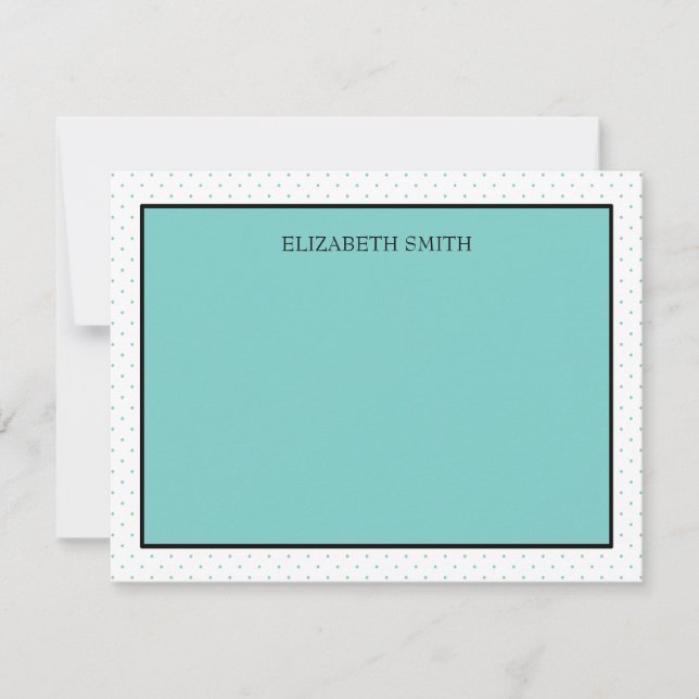 Personalized Note Cards | Tiffany Dots (Front)