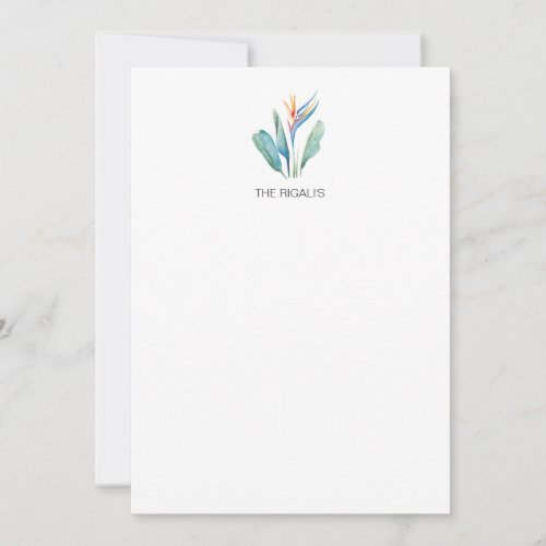 Personalized Note Cards With Envelopes Tropical