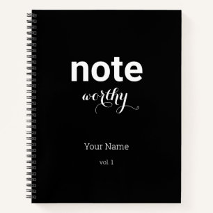 Personalized Note Worthy Spiral Notebook