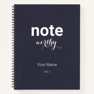 Personalized Note Worthy Spiral Notebook