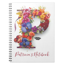 Personalized Notebook Letter P