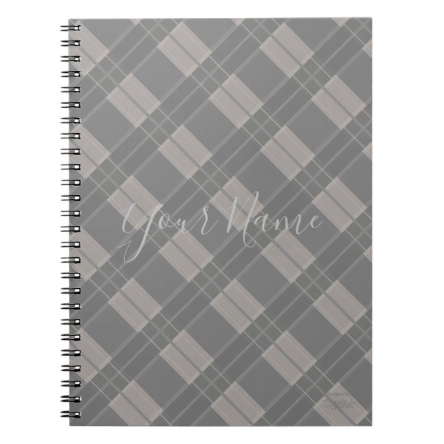 Personalized Notebook Plaid - Any Color HAMbWG (Front)