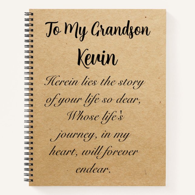 Personalized Notebook Spiral Custom Journal (Front)