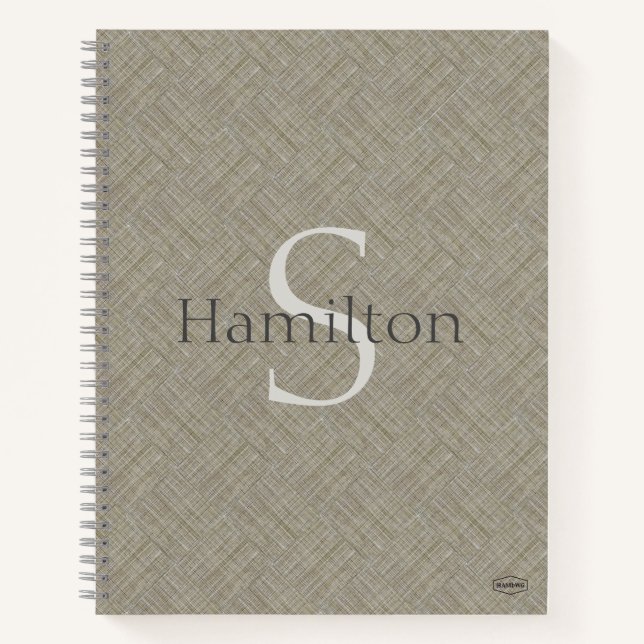 Personalized Notebook Tan - HAMbWG (Front)
