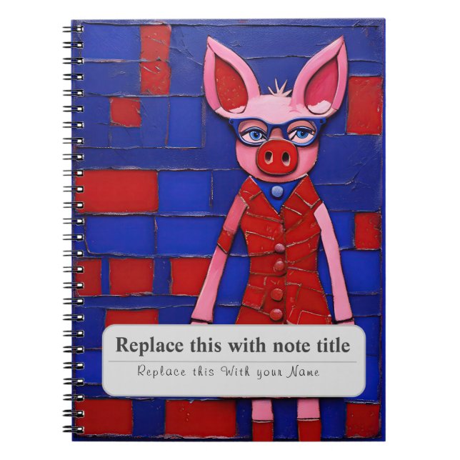 Personalized Notebook - Whimsical Animals (Front)