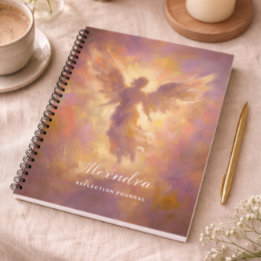 Personalized Notebook With Elegant Angel Cover