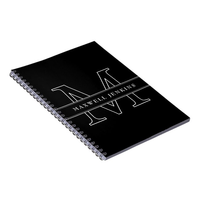 Personalized Notebook with Monogram & Name (Right Side)