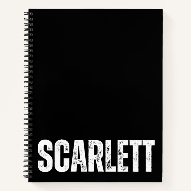 Personalized Notebook with Scarlett (Front)