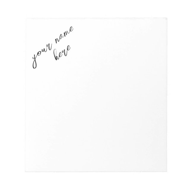 Personalized Notepad (Front)