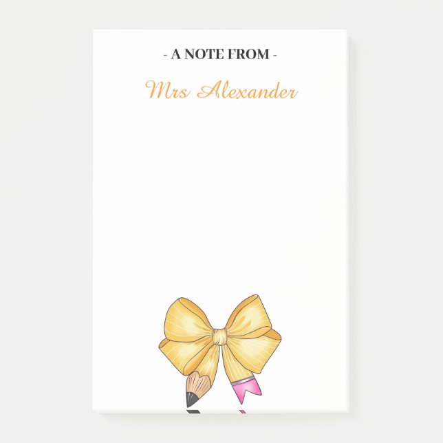 Personalized Notepad for Teachers, Cute Notepad wi (Front)