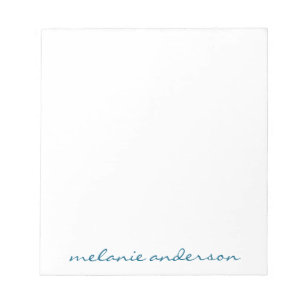 Personalized Notepad Script Name Feminine Gift