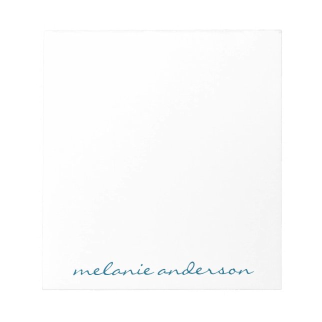 Personalized Notepad Script Name Feminine Gift (Front)