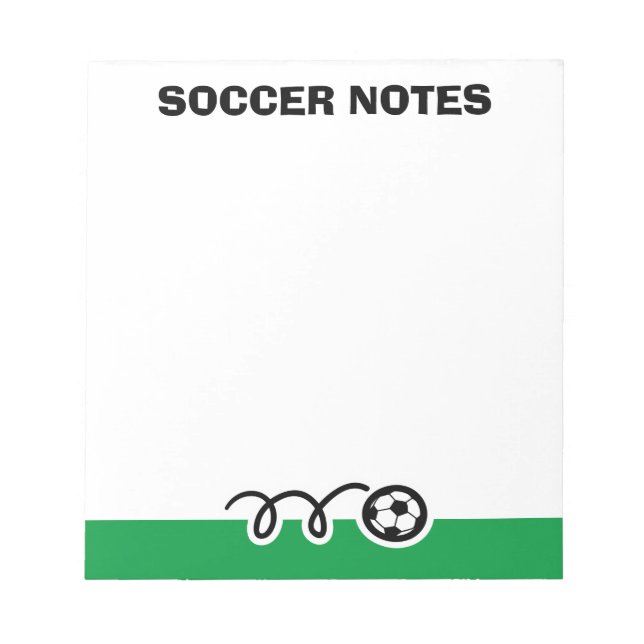 Personalized notepad with cute soccer ball design (Front)
