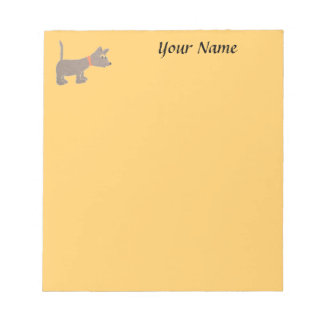 personalized notepad with dog design