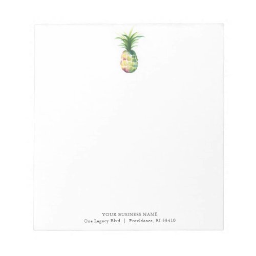 Personalized Notepads Watercolor Pineapple