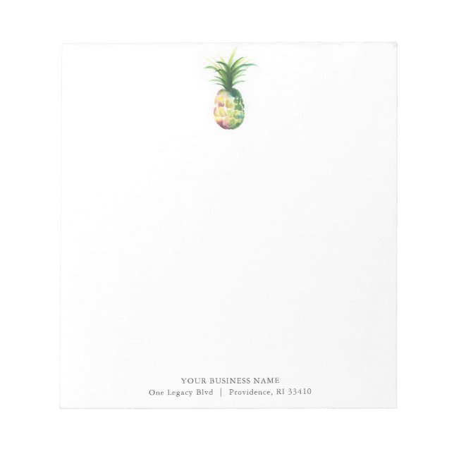 Personalized Notepads Watercolor Pineapple (Front)