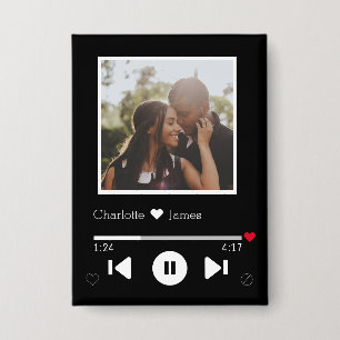 Personalized Novelty Music Player Photo Themed Button