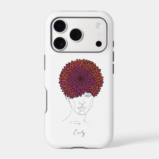 Personalized November Birth Flower Portrait iPhone 17 Pro Case