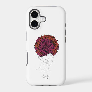 Personalized November Birth Flower Portrait iPhone 17 Case
