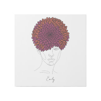 Personalized November Birth Flower Portrait Gallery Wrap