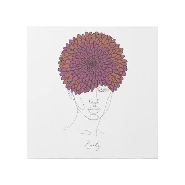 Personalized November Birth Flower Portrait Gallery Wrap (Front)