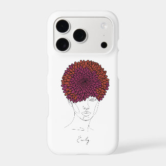 Personalized November Birth Flower Portrait iPhone 17 Pro Case