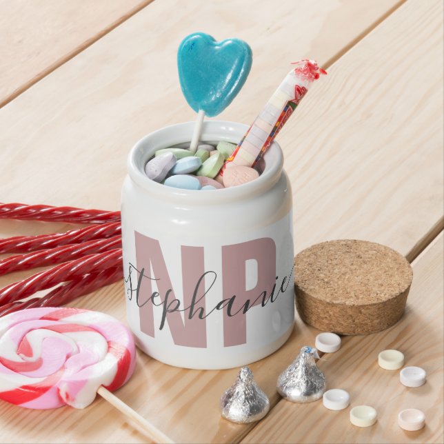 Personalized NP Nurse Practitioner Graduation Chic Candy Jar (In Situ)