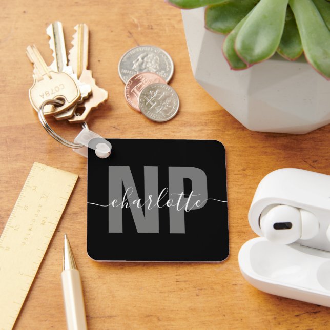 Personalized NP Nurse Practitioner Graduation Chic Keychain (Desk)