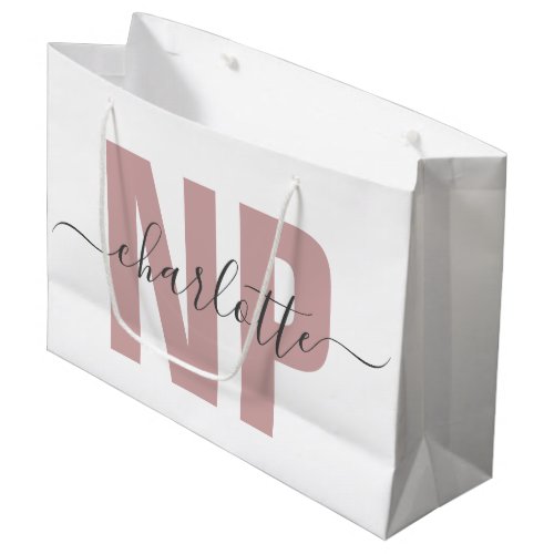 Personalized NP Nurse Practitioner Graduation Chic Large Gift Bag