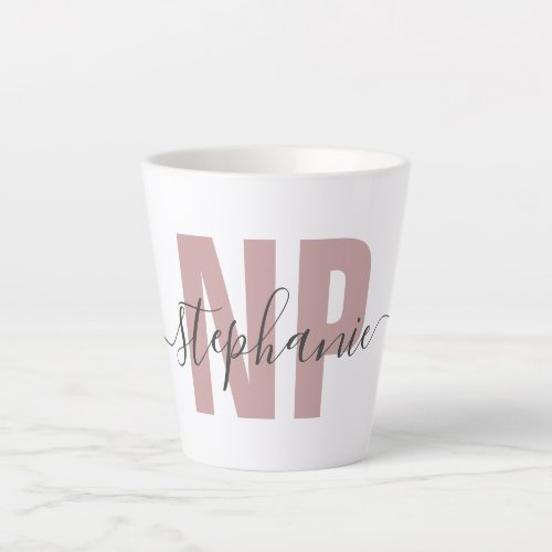 Personalized NP Nurse Practitioner Graduation Chic Latte Mug