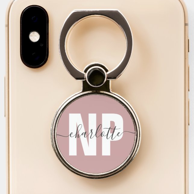 Personalized NP Nurse Practitioner Graduation Chic Phone Ring Stand (Close Up)