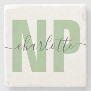 Personalized NP Nurse Practitioner Graduation Chic Stone Coaster