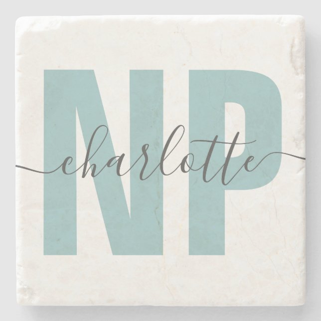 Personalized NP Nurse Practitioner Graduation Chic Stone Coaster (Front)