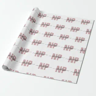 Personalized NP Nurse Practitioner Graduation Chic Wrapping Paper