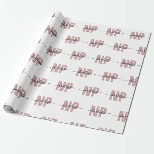 Personalized NP Nurse Practitioner Graduation Chic Wrapping Paper