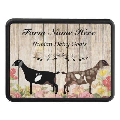 Personalized Nubian Dairy Goat Farm Hitch Cover