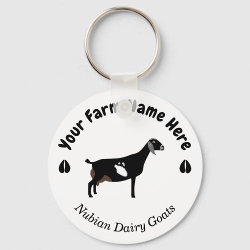 Personalized Nubian Dairy Goat Keychain