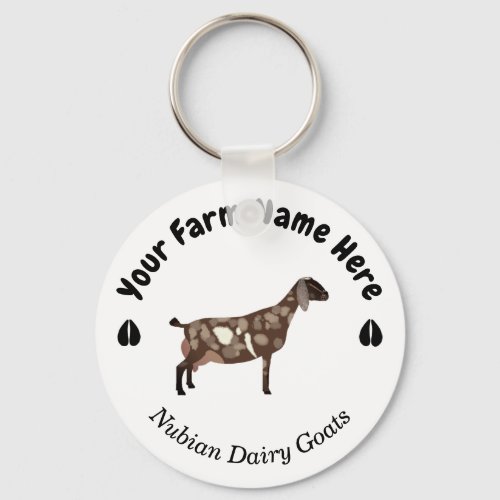 Personalized Nubian Dairy Goat Keychain