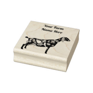 Personalized Nubian Dairy Goat Rubber Stamp