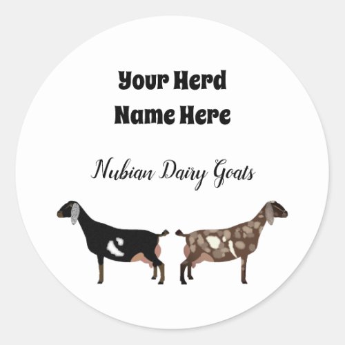 Personalized Nubian Dairy Goat Sticker