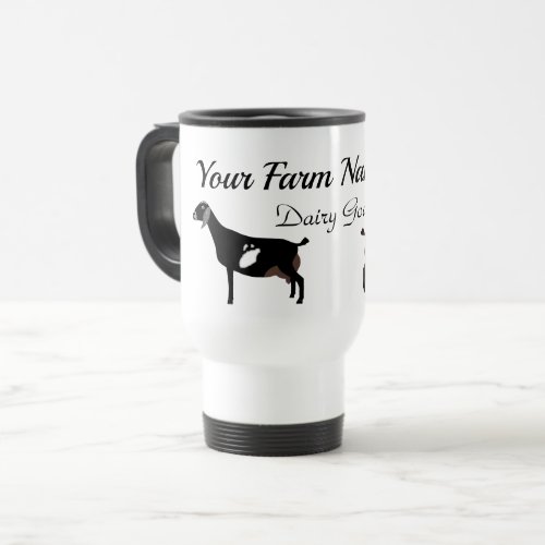 Personalized Nubian Dairy Goat Travel Mug