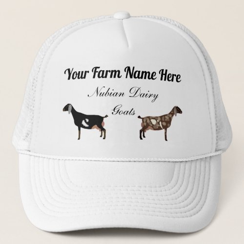 Personalized Nubian Dairy Goats Trucker Hat